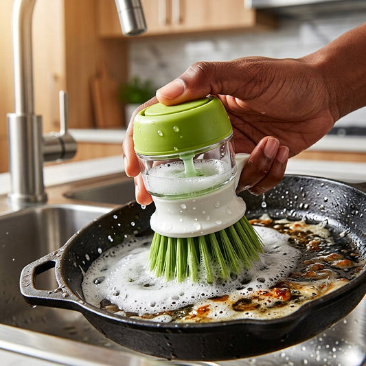 Brosse de vaisselle avec reservoir